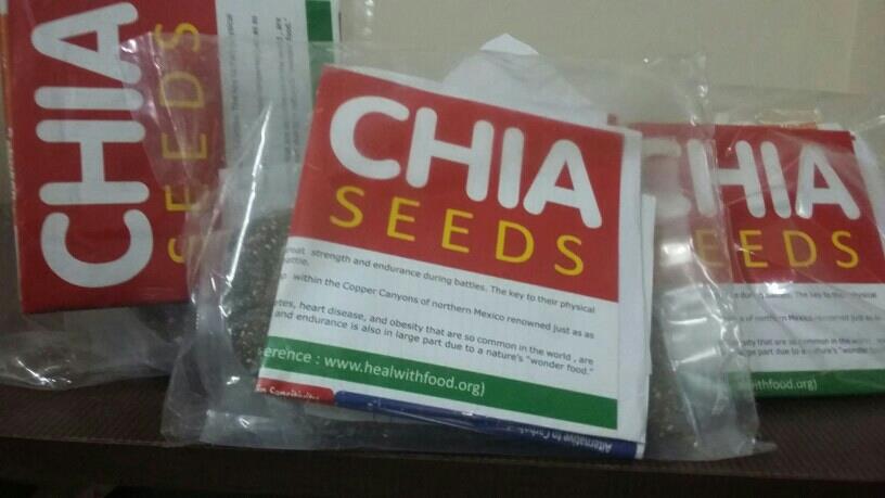 organic chia seeds , rich source of nutrients and antioxidents. excellent source of omega 3.