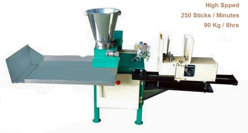 Our company is recognized as a leading supplier of supreme quality Agarbatti Making Machine. We offer these machines with manual as well as with automatic mechanism. Offered machine is used in numerous large and small industries for making incense sticks.