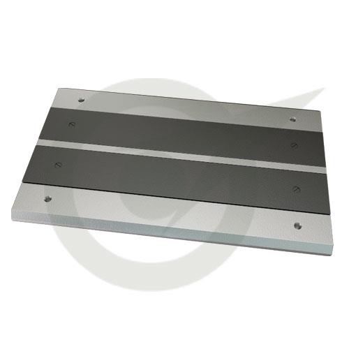 Plate Magnet
As the name suggests Plate Magnets are flat in appearance and are fixed in conveying channels to trap ferrous impurities. Manual cleaning and Self-cleaning models of Plate Magnet are available.