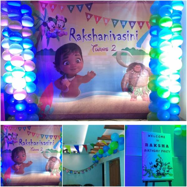 Thanks to Mum & Dad of Rakshanivasini for given us the opportunity
Scope of Work:-
Home Based Party
Moana Theme
Color theme: Light & Dark Blue & Green
Non Veg & Veg Food for 50 Guest
Photography
Balloon Decoration, Backdrop & Welcome Design, & Lights
Return Gift
#midorevents #midorentertainments www.midor.in