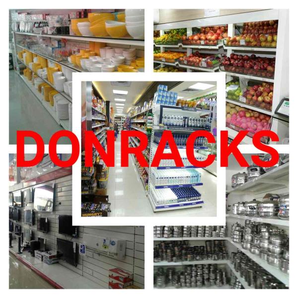 Supermarket racks in Chennai.
Donracks is the best manufacturer of Supermarket racks, electronic devices display racks, fruits and Vegetables racks, library - book racks, Pharmacy racks, centre gondola racks etc.
Donracks supplies all kind of racks, according to your requirements.
We deliver at accurate date and time.
For ordering supermarket racks contact us now.