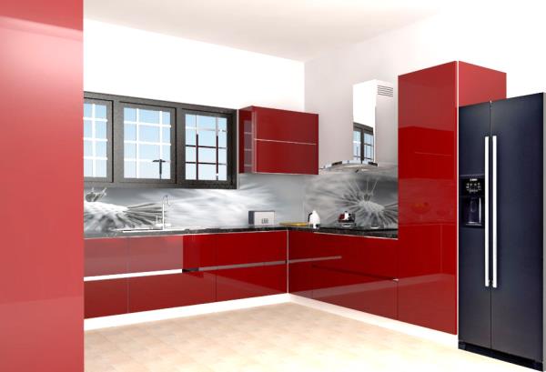 Abbot Interiors is famous for designing the interior of kitchens. Basically it is called as modular kitchen. There are different designs for Kitchen setup to a Small House to Luxurious house. Our team designs modular kitchen according to the client's requirement. Example some clients prefers dining room to be very adjacent to the kitchen but some others prefer living room or bed room to be adjacent to it. So we will identify the client's requirement and design accordingly. Usually the Indians especially south Indian - Tamilans kitchen are very traditional and trendy. South Indian Wives wants to show their home as a royal and luxury one through only the modular kitchen setup. They will ask the neighbors to see the interior design and modular kitchen of their home and they will make pride.
In this Kitchen Interior design image, the wardrobes and wall tiles will be shining always which will attract your eyes at every moment. This Interior Design of Kitchen is one of our favorite work of Kitchen design 2016 which was designed for our dear client Mr. Sivakarthikeyan house at ECR, Chennai.
Many client's approach us to design this kind of modular kitchen setup to their house which is budget friendly.