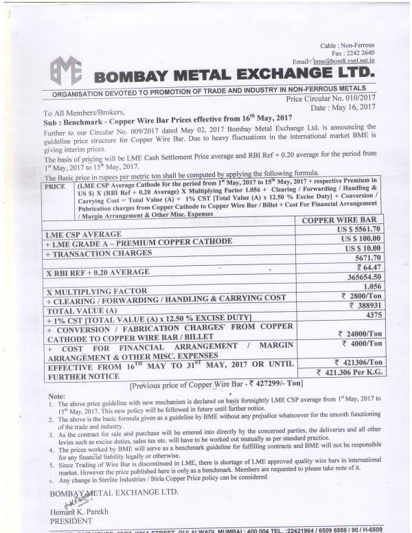 DEAR SIR
PL FIND ATTACH FILE BME FOR DATE 15/05/2017
REGARDS
JAY SHAH