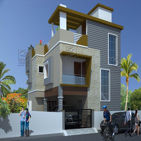 New House Front Elevation Models Part - 35: We Always Ready To Support You For The Things Regarding Front Elevation Design, 3d Flooring