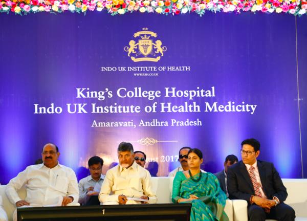 Foundation stone laying ceremony of the Indo UK Institute of Health Medicity at Amaravati, the new capital of Andhra Pradesh by Hon'ble Chief Minister Shri Nara Chandrababu Naidu. It is a part of PM Modi's vision to bring the world's best healthcare (NHS of UK) for the masses in India. In fact, it is the largest healthcare project that'll invest Rs 17600 crores in India for building and operating 11 medicities across 11 states. The Amaravati Medicity is being developed in association with King's College Hospital, London.
Team Orange Events & PR was chosen as the agency for media coverage and event assistance by Indo UK Institute of Health (UK Global Healthcare, London).
For all such event management and PR requirements, please call or email Team Orange, one of the best event management companies in India and one of the leading PR agencies in India at 9818239290 / info@teamorange.in
Event management agencies in India, Event management agencies in Delhi NCR, PR agencies in India, PR agencies in Delhi NCR, Event organisers