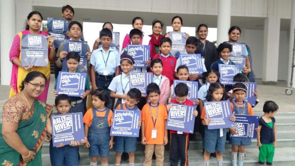 ISE champions the cause of saving the rivers for India.
Staff and students along with the Isha team pledged to save the rivers for a better and healthy future, in their campaign