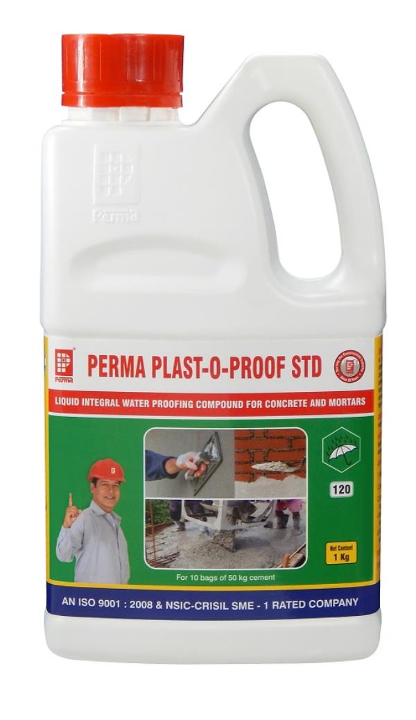 Water Proofing Products
We have expertise in manufacture of Water Proofing Products & Water Proofing Chemicals in liquids in India with wide range of our clients. These are effectively used in arresting nagging leakages and protect your home dampness from walls . Our ranges of products are tested on various conditions in the industry. These prodcuts and easly available in all over India.
LIQUID INTEGRAL WATERPROOFING COMPOUND FOR PLASTER
DESCRIPTION
Perma Plast-O-Proof STD is an integral waterproofing compound ideal for use with both Concrete and Plasters. Perma Plast-O-Proof STD is based on specialized surfactants and synthetic resin which impart superior flow and cohesive properties in concrete and mortars. Use of integral waterproofing compounds in concrete and mortar is one of the precautions taken to achieve a waterproof concrete or plaster.
ADVANTAGES
Concrete and Plasters admixed with Perma Plast-O-Proof STD exhibit the following advantages:
Durability is increased due to air entrainment.
Segregation, bleed and thereafter honeycombing is prevented.
Surface finish of concrete and plasters improved.
Attack by sulphates and chlorides from ground water in coastal areas is well tolerated.