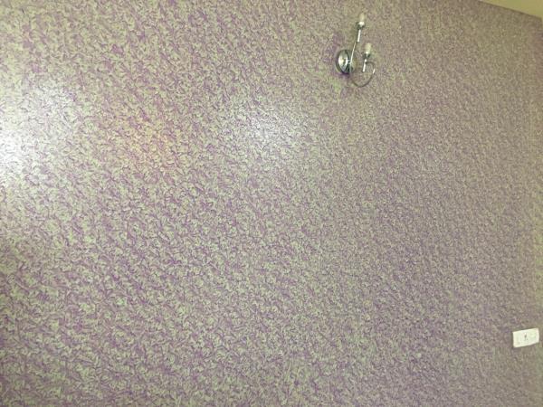 Sai interior recent texture painting work done to our green ville apartment