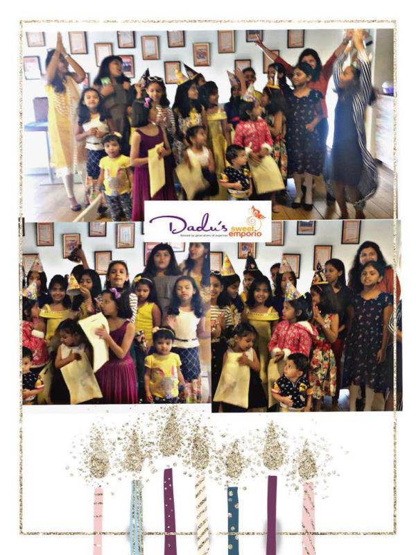 Birthday cheer at Dadu's Sweet Emporio!! Let us make your every special event a happy one. #Happyfacesaretheprettiest #dadussweetemporio #daduscamp #customisedkidspartymenu #dadusfoodcourt #eatyourwayaroundtheworld Find us on Swiggy/Zomato! For bookings Call us on 7447446384/81.. #sweets #indianmithai #dadus #daduscamp #daduspune #indiandessert #mithai