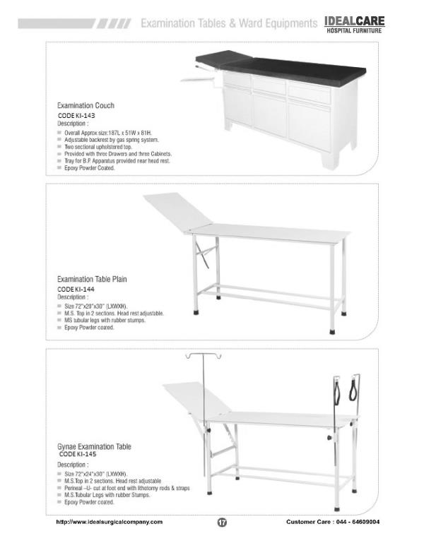 wooden examination table