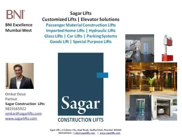 Sagar Construction Lifts
We provide Customized Lifts
- Man Material Construction Lifts
- Imported Home Lifts
- Car lifts
- Goods Lifts & More