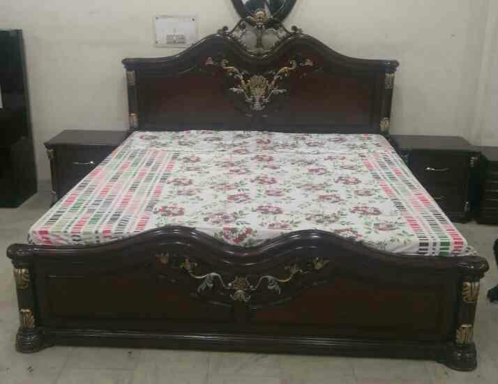 luxury wooden designer bed