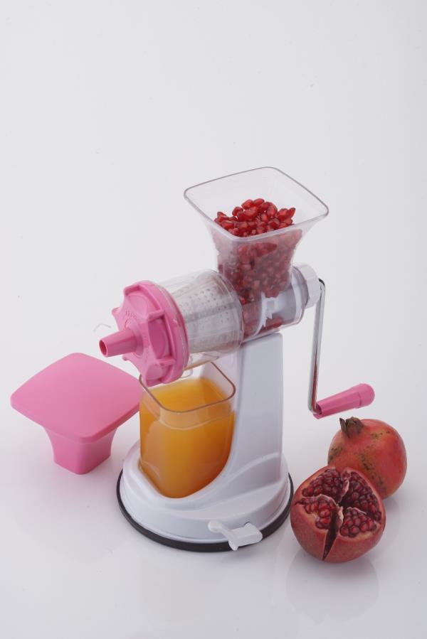 Veg and Fruit JUICER :-
VEG AND FRUIT JUICER, CREATE SPECIAL JUICES & MOCK TAILS THE EASY WAY. EASY MANUAL OPERATION, HANDY AND COMFORTABLE TO USE. ALL PARTS ARE EASILY DETACHABLE FOR EASY MANUAL WASH. IDEAL FOR ORANGE, GRAPES, PINEAPPLE, POMEGRANATE, SWEET LIME, WATER MELON, BITTER GROUND, PALAK, TOMATO.
• Material: Polycarbonate Shock Resistant ABS Body, Made In India
• Package Content : 1 Juicer ( Any random color will be shipped)
• Multi-Purpose , Fastest, safest and easiest way to extract fruits, vegetables juices
• Its compact form makes it easy to store, pack & carry for outings & picnics. Good to extract juice out of orange, pineapple, grapes, sweet lime, water melon, pomegranate, palak, tomato etc.
• Comes with steel handle, waste collector and vacuum base.
Fruit & Vegetable Jumbo Juicer made of 100% ABS Plastic (Food Grade) and staninless steel which is totally harmless to health Juicer is ideal to take out juice of Paalak, Tomato, Pineapple, Pomegranate, Grapes, Watermelon etc. Its design and technology makes it 100% leak proof and ensures maximum juice from hard as well as juicy fruits and vegetabes. Manual Juicer More Juice and Less Pulp throw away. Anti drip system good for serving clear and fresh juice straight from the juicer Vaccum Base helps to affix the juicer to the platform it is kept on and ensures sturdy and steady operations. ( Comes with steel handle, waste collector and vaccum base )