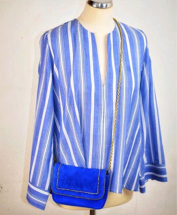 Elegance by Bush Princess at House of Treasures Emporium. Discover hidden treasures... #bushprincess #casualstyle #fashion #fashiontrends #fashionaddict #fashionaccessories #handbags #handmadeinkenya #suede #blueandwhite #love #loveclothes #hiddentreasures #houseoftreasures