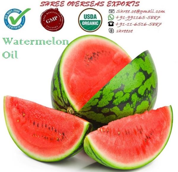 2018 Widely Selling Organic Water Melon Oil from UK
Water Melon Oil
(Citrullus Vulgaris)
Watermelon Oil is in Yellow in color with faint, slightly nutty odor. Watermelon Carrier Oil is light, penetrating and emollient oil.
A watermelon contains about 6% sugar and 91% water by weight.The fruit has a smooth hard rind, usually green with dark green stripes or yellow spots, and a juicy, sweet interior flesh, usually deep red to pink, but sometimes orange, yellow, or white, with many seeds.Watermelon is not only delicious but also very nutritious.
Botanical Name : Citrullus Vulgaris
Plant Parts Used : Seeds
Extraction Method : Cold Pressed
Color & Odor : Yellow color with faint, slightly nutty odor
Uses:
1. Water melon oil is a preferred base for various cosmetics and hair care products for its non-greasy feel and moisturizing properties.
2. This oil can be used as a natural baby oil and is a good option for a carrier oil in aromatherapy.
3. Watermelon seed oil is also a perfect choice for inclusion in hair care formulations as it is non-greasy yet highly moisturizing.
4. The seeds of Watermelon are very useful and are used in curing disease like strangury, urinary problems and diuretic problems
and so on.
5. One of the most famous uses of Watermelon is carried by Russian farmers who use it against dropsy,