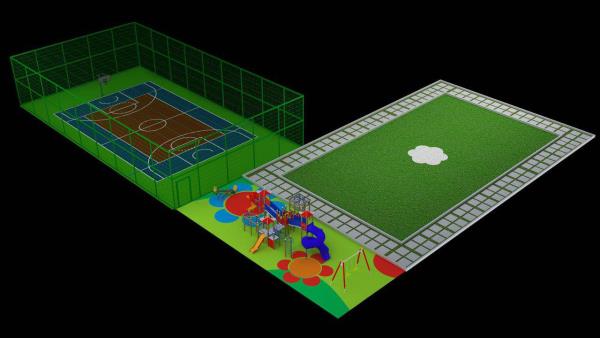 Graphic plan of a beautiful play area, multi-play station and jogging track under construction at a premium residential society in Mumbai. We at C-3 are a one stop all solution for creating best out of spaces. A Multi play station can help beat the problem of space constraints. We can create multiple options of different sports in a space paucity city. Connect with us since we can give you the BEST!