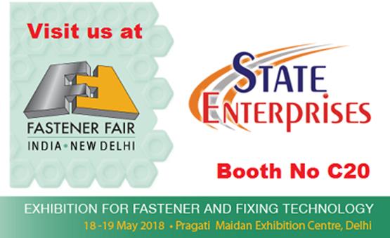 See you at FASTENER FAIR tomorrow, Pragati Maidan Exhibition Centre , Delhi-Booth No C20, 18-19 May 2018