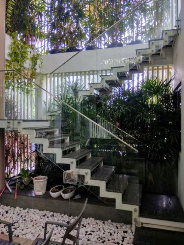 glass staircase