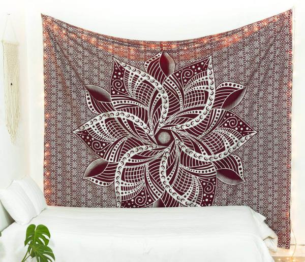 Popular Silver Ombre Mandala Hippie Wall Hanging Bohemian Shine Beach Tapestries