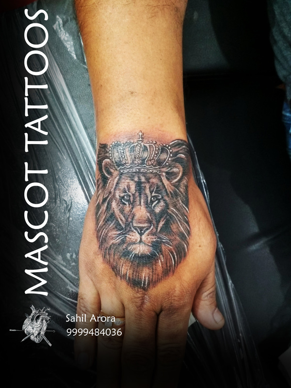 Lion tattoo done at the best tattoo stud