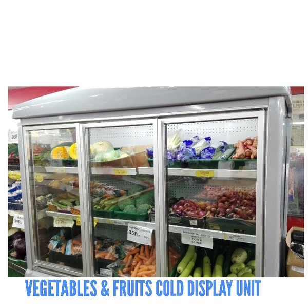 fruits vegetables cold display