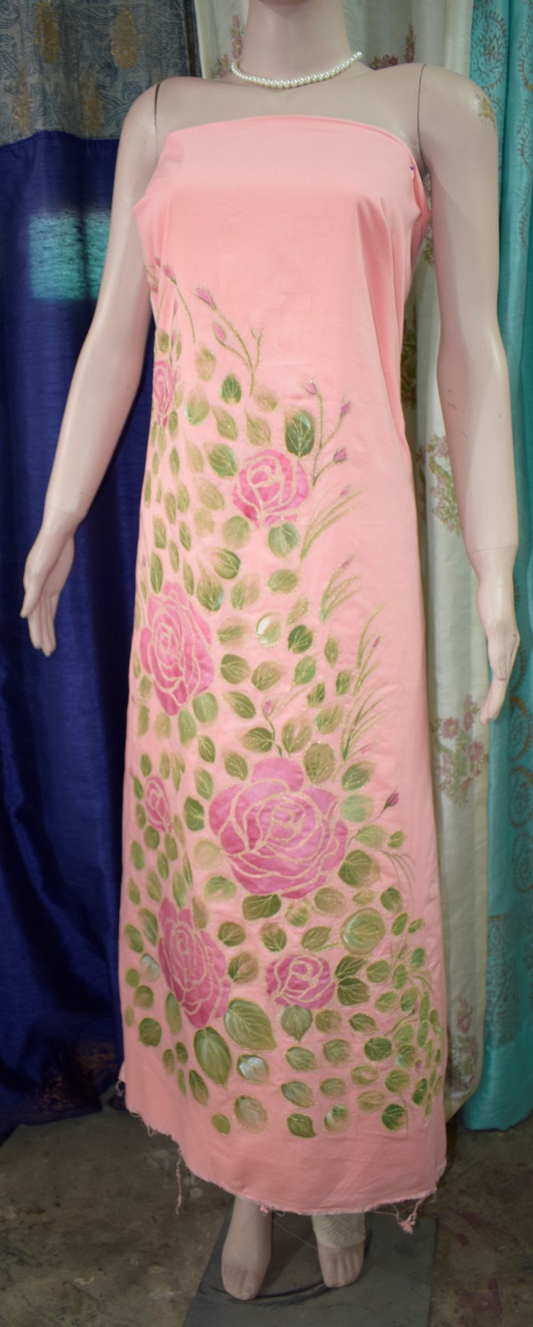 plain punjabi suit with printed dupatta