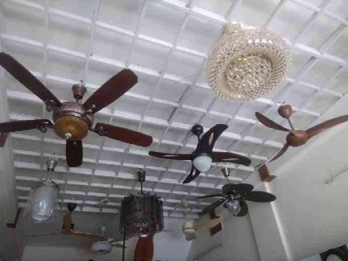 four decorative lamp shades
