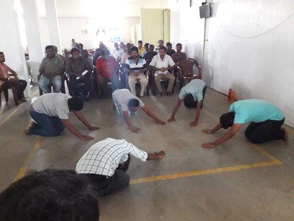 morning conducting yoga