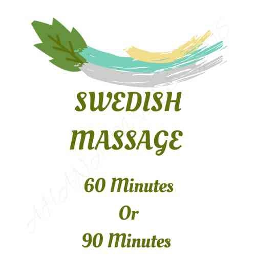 Swedish Massage Therapy 
Available : 
60
