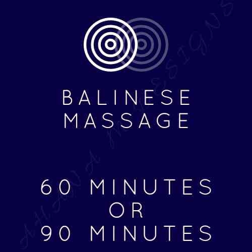 Balinese Massage Therapy 
Available :
60
