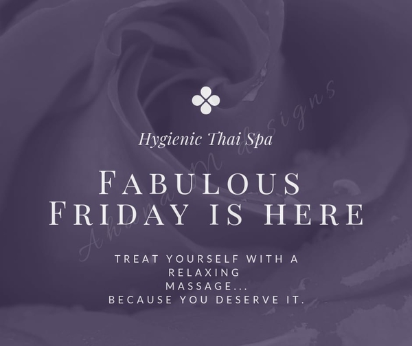 Get fabulous! Treat Yourself..Friday is 