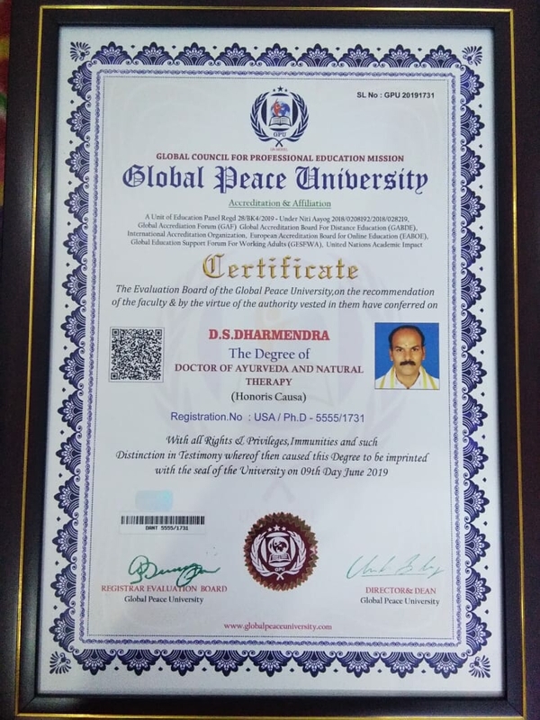 Honored Doctorate from Global