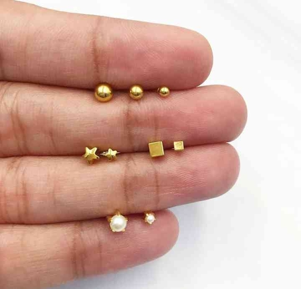 goldpendant studs