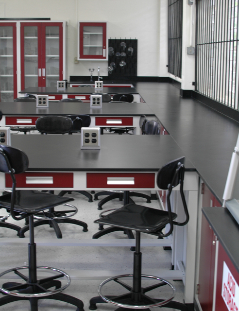 chemical lab work bench