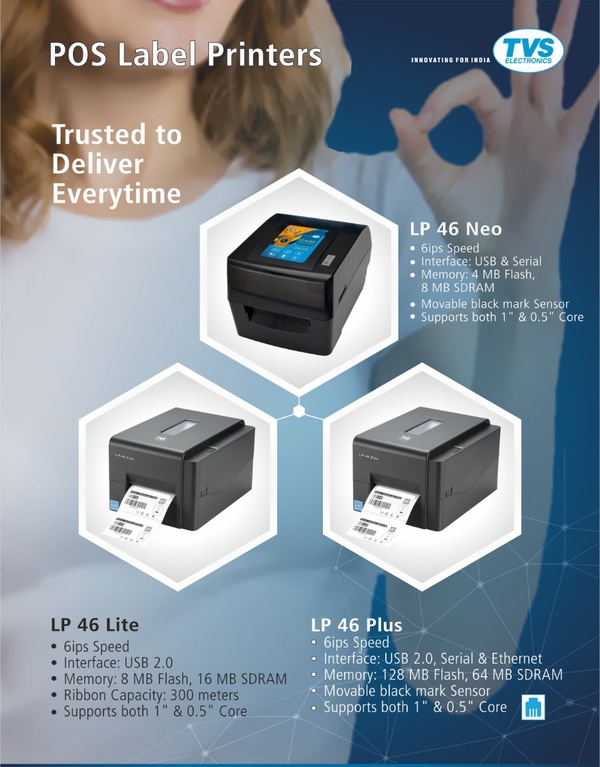 tvs barcode printer lp 46 neo