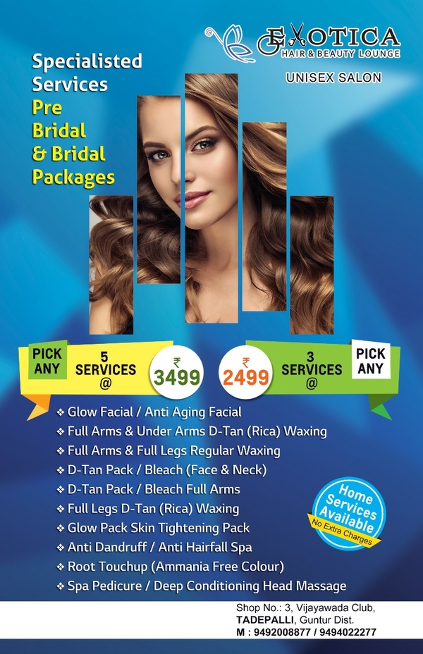 Bridal Packages And Pre B Exotica Hair And Beauty Lounge In