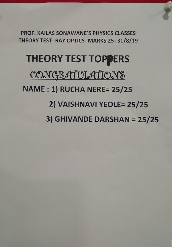 Prof Kailas Sonawane's Ph