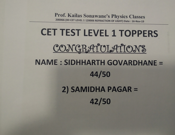 Prof Kailas Sonawane'sPh