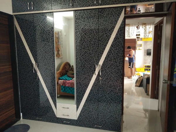 panted glass wardrobe
