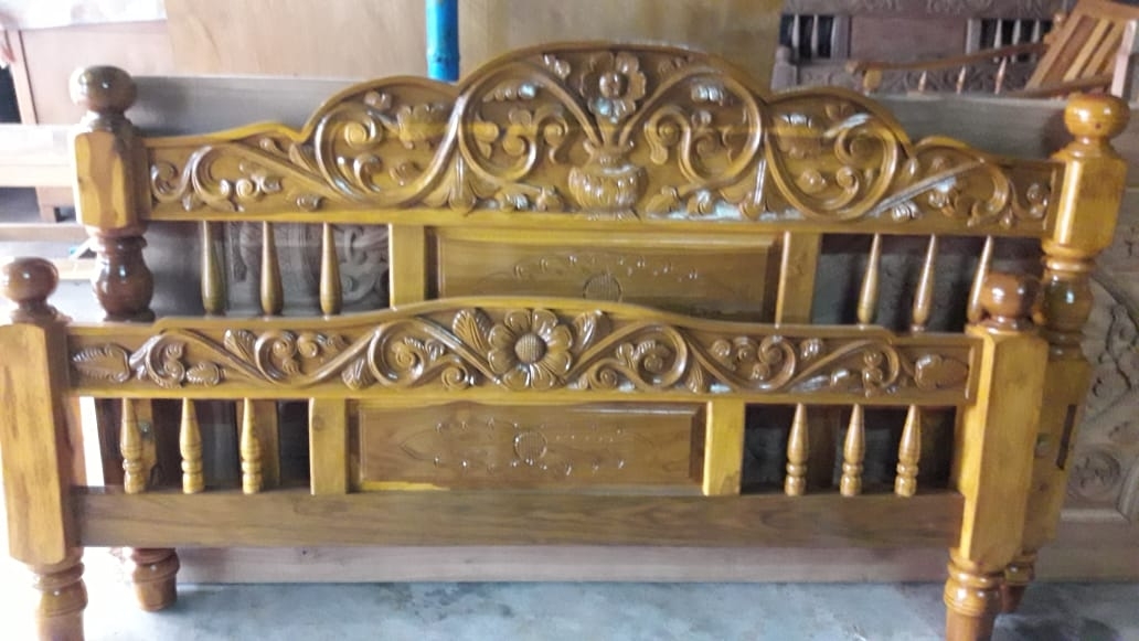 wood carving cot