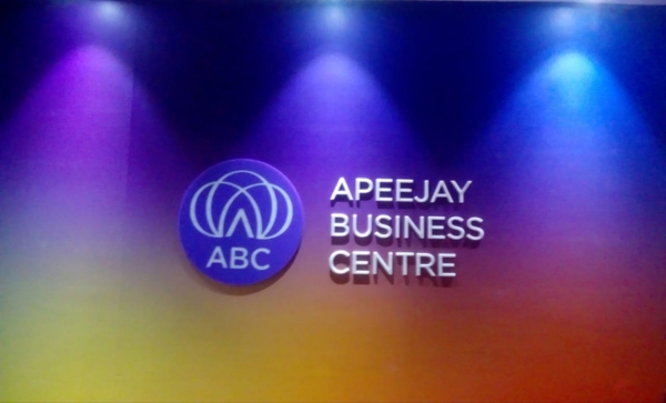 Internal signage for reception backdrop