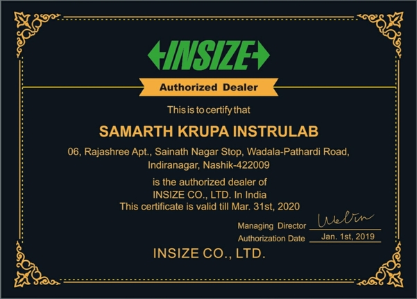 AUTHORIZED DEALER OF INSIZE