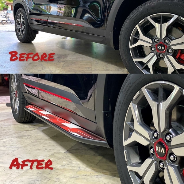 Kia seltos Side steps wit Carspark Pro Ceramic Coating/Detailing, PPF