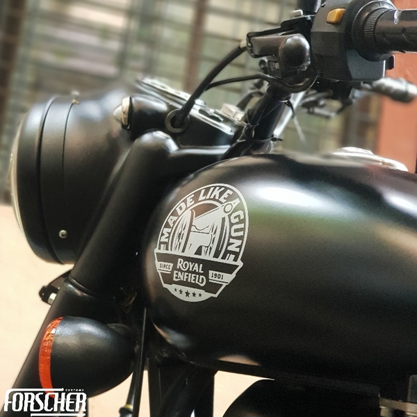 Royal Enfield Made like a gun! Custom paint job Forscher Customs