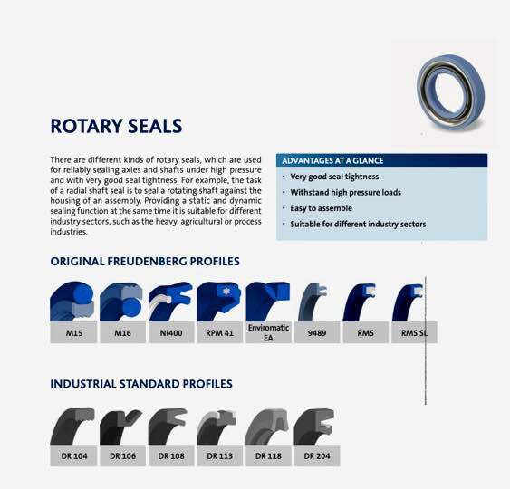 Advantages of Simrit CFW SealsVery good seal Hydro Seals India