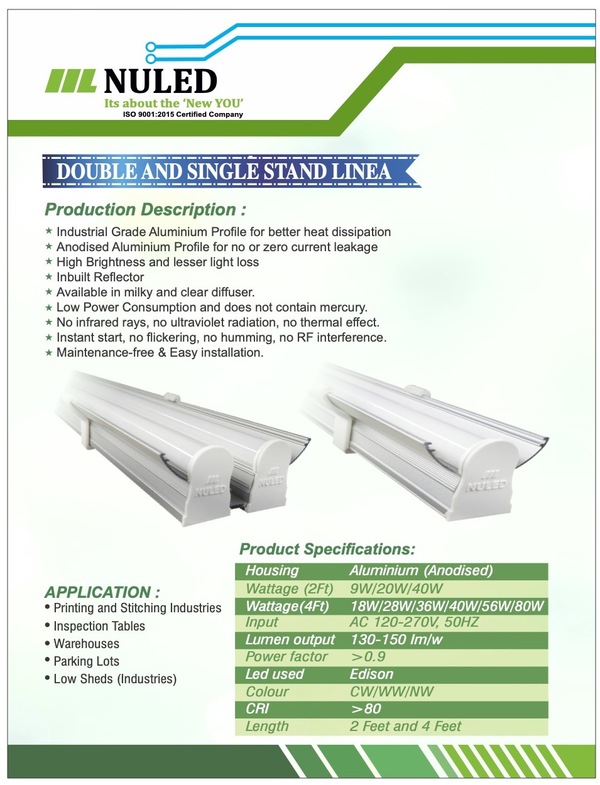 Single and Double Stand Linea Model Details.