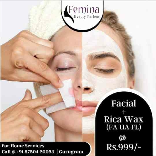 Facial at home , waxing at home , pedicu