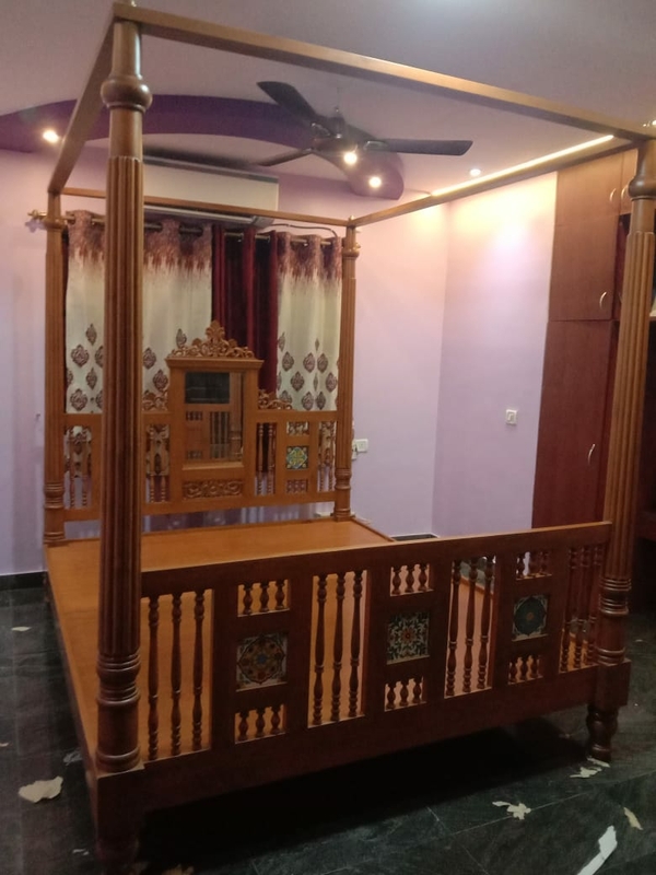 Wooden cot manufacturers in Chennai ‌Teak wo JF Arts