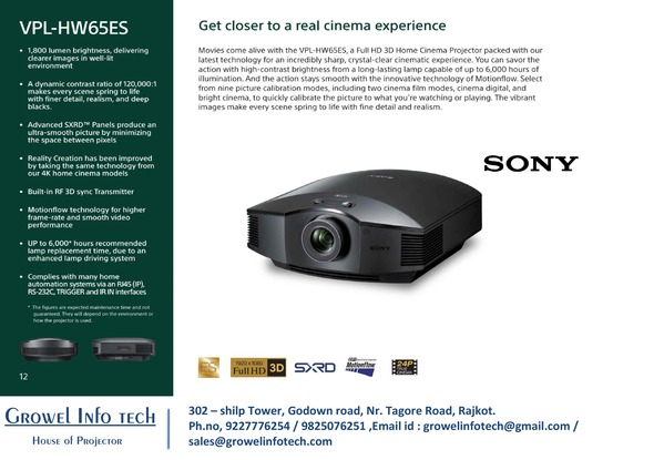 sony hw65es full hd sxrd home 