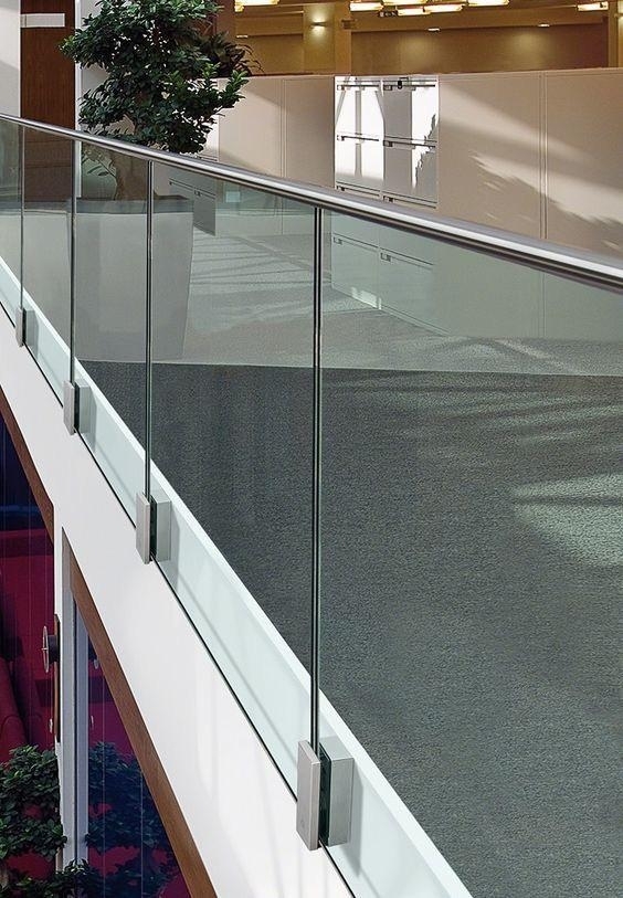 glass railing installation in